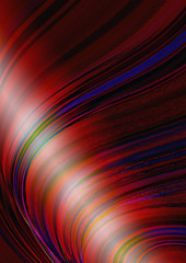 Vinous wavy satin background collected from the colored lines and bands
