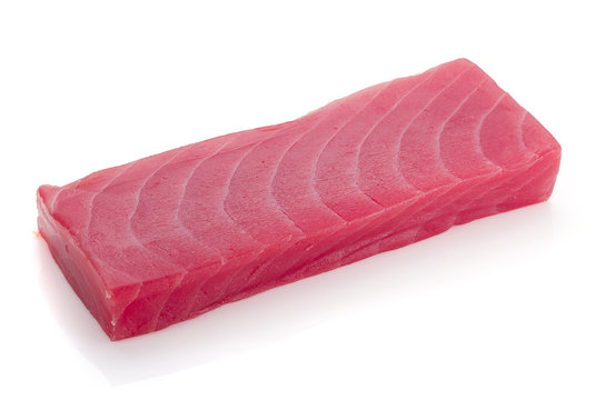 Tuna fillet isolated on white background