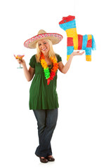 Pinata:Woman With Pinata And Margarita