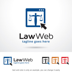 Law Web Logo Template Design Vector