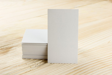 White blank business visit card, gift, ticket, pass, present clo