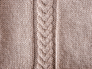 braid on knit sweater