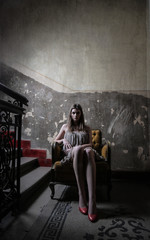 Sitting in the darkness