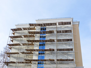 Scaffolding, house building