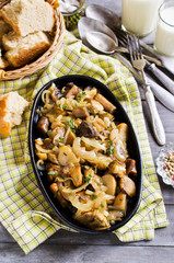 Cooked wild mushrooms