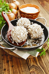 Meatballs with rice