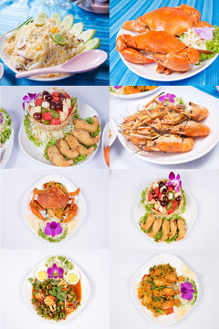 Collection of Menu Thai Food