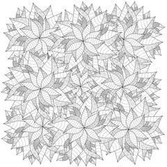 Pattern for coloring book. Ethnic retro design