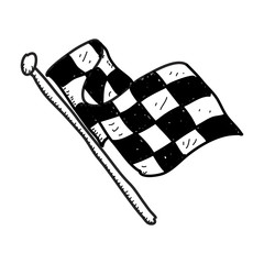 Simple doodle of a checkered flag