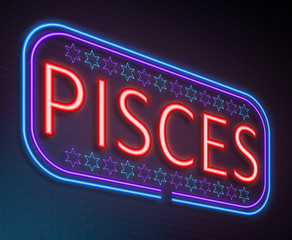 Pisces sign concept.