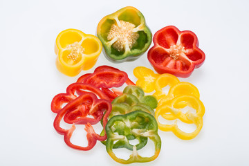 sweet pepper isolated on white background