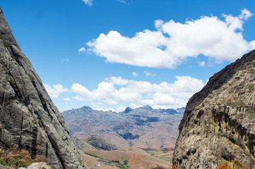 The mountain valley on the island of Madagascar.