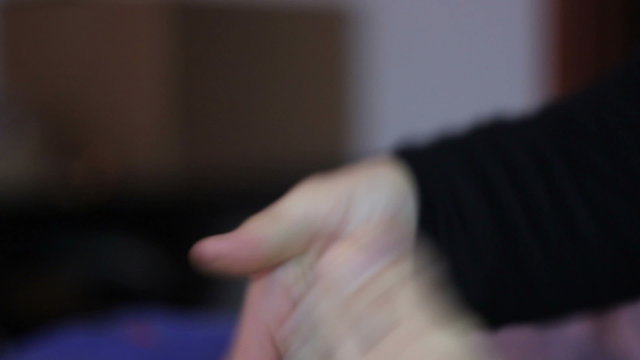 Man Tickling Woman Feet
