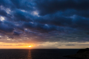 Tenerife landscape - Costa Adeje sunset