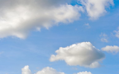Landscape, Blue Daytime Sky with White Clouds, Photo