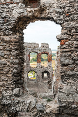 Ruins of medieval castle - obrazy, fototapety, plakaty
