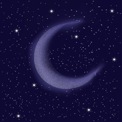Obraz na płótnie Canvas Moon.Stars.Night Sky