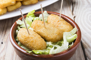 plate with croquetas
