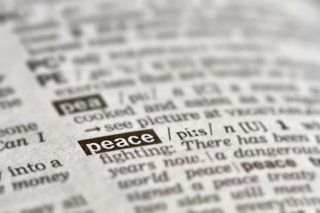 Peace Word Definition Text