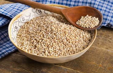 Barley in bowl