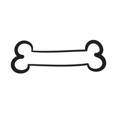 Hand drawn bone vector illustration icon set