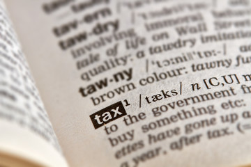 Tax Word Definition Text