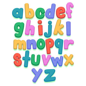 Illustration of Colorful Small Letters Set