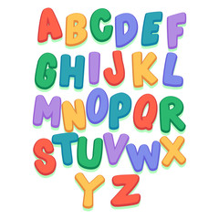 Illustration of Colorful Capital Letter Set