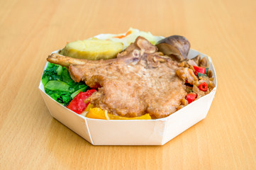 rice with pork chop