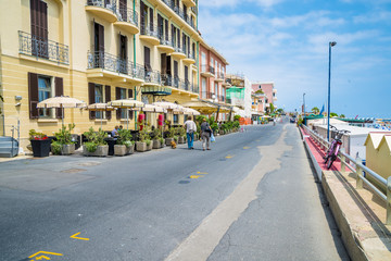 Obraz premium Bordighera - down town - before the sunset, Italy