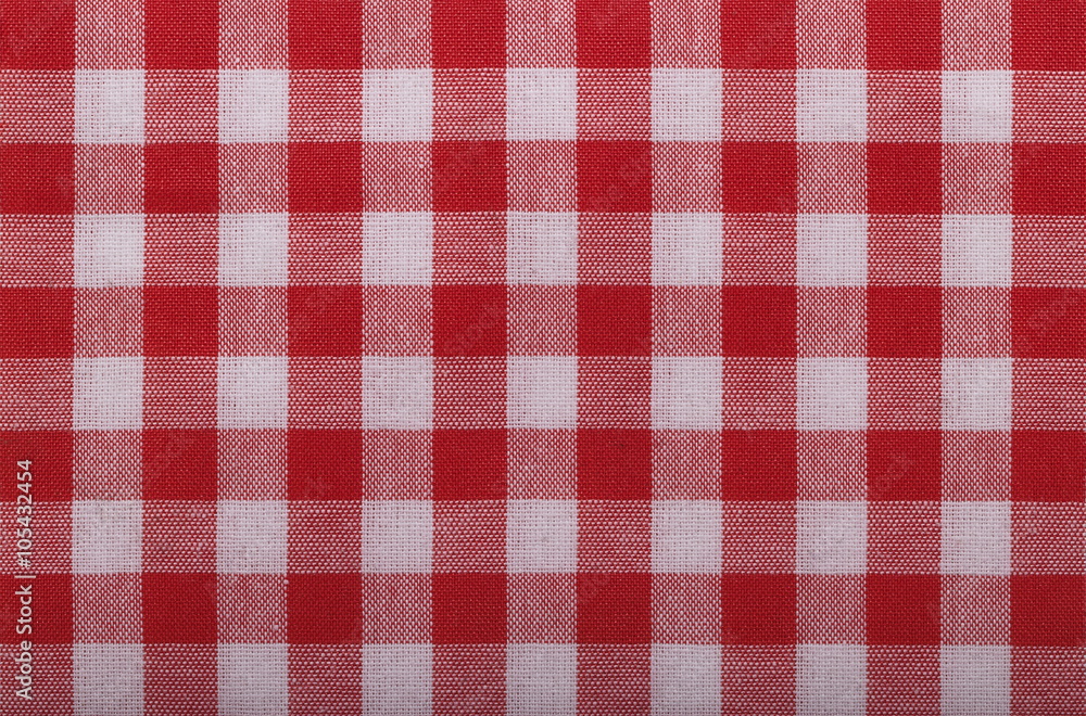 Poster Red and white canvas texture for pattern
