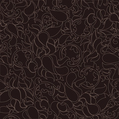 Chinese brown contour seamless texture
