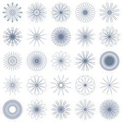 set of symmetric one-color patterns.