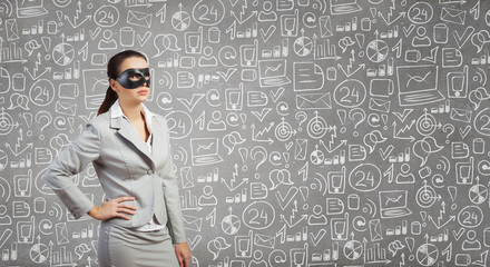 Fototapeta premium Anonymous woman in mask
