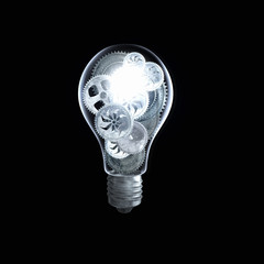 Electric bulb with gear wheels