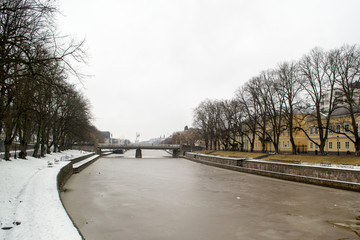 Ujście rzeki Aurajoki w Turku, Finlandia © Senatorek