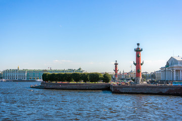 Vasilyevsky island in summer, St Petersburg, Russia