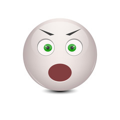 Emotion gray smile. Vector illustration