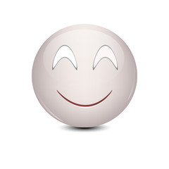 Emotion gray smile. Vector illustration
