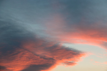 Naklejka na ściany i meble abstract background of defocused blurred flame clouds in the sky 