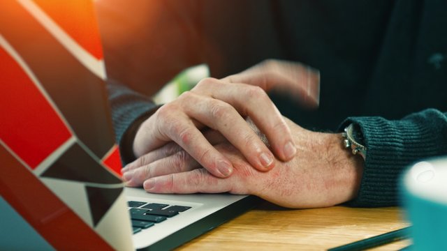 Waiting Businessman in small business office