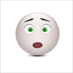 Obraz premium Emotion gray smile. Vector illustration