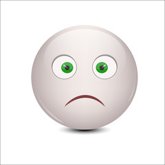 Emotion gray smile. Vector illustration