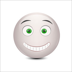 Emotion gray smile. Vector illustration