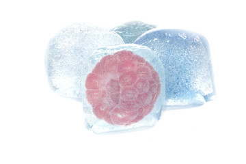 raspberry with ice