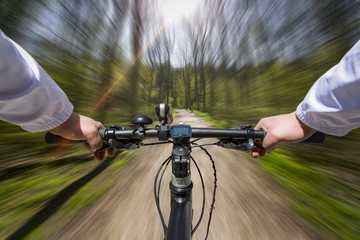 Fast Bike Ride through the woods