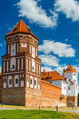 Fototapeta na wymiar Mir castle tower in Belarus