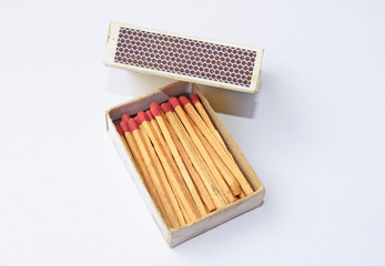 The box of matches isolate on white background
