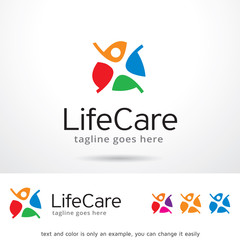 Life Care Logo Template Design Vector