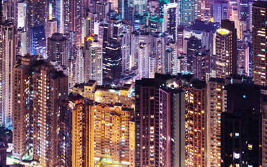 Fototapeta na wymiar Hong Kong skycrapers